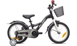 Rower 4KIDS Flash 16", rozmiar 9,5" (24 cm), 1 bieg, czarny