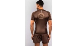 Rashguard z krótkim rękawem Venum x Roger Gracie Academy - ciemnobrązowy