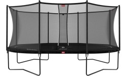 Trampolina BERG Grand Favorit Regular 520, czarna + siatka ochronna Comfort