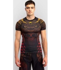 Venum Quetzal Fury Short Sleeve Rashguard - Black/Fury Red/ Tangerine