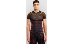 Venum Quetzal Fury Short Sleeve Rashguard - Black/Fury Red/ Tangerine