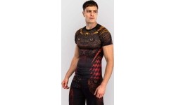 Venum Quetzal Fury Short Sleeve Rashguard - Black/Fury Red/ Tangerine