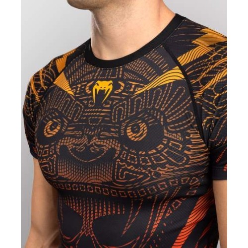 Venum Quetzal Fury Short Sleeve Rashguard - Black/Fury Red/ Tangerine