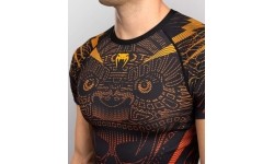 Venum Quetzal Fury Short Sleeve Rashguard - Black/Fury Red/ Tangerine