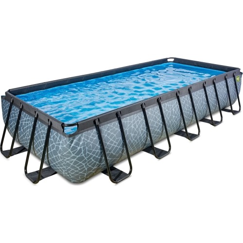 Basen EXIT Stone 540x250 cm z pompą z filtrem piaskowym – szary
