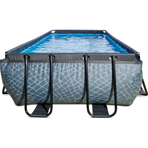 Basen EXIT Stone 540x250 cm z pompą z filtrem piaskowym – szary