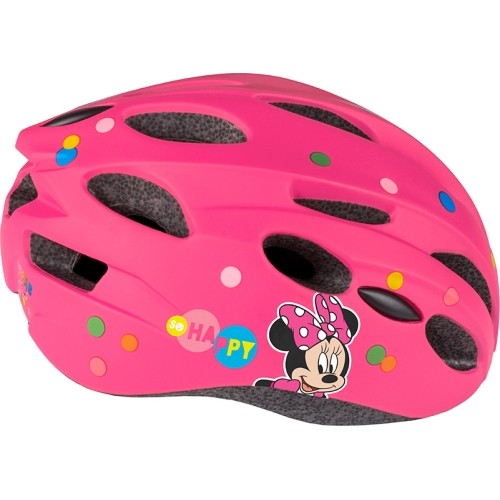 Kask rowerowy dziecięcy MINNIE, in-mold 52-56 cm (różowy)