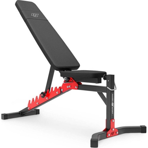 Zestaw MH1_68KG_KIER | ławka regulowana + prasa do nóg + modlitewnik + zestaw gryfów i obciążeń 42 kg - Marbo Sport