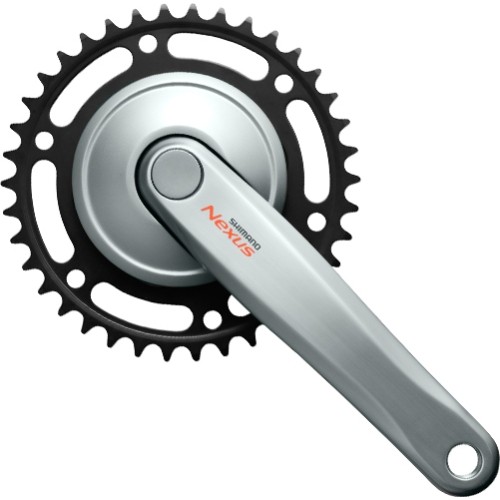 Mechanizm korbowy przedni Shimano Nexus FC-C6000, 1-biegowy, 38T, 170mm (srebrny)