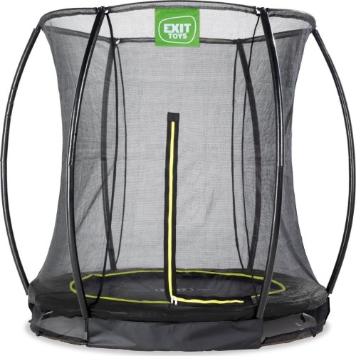Trampolina naziemna EXIT Silhouette ø183 cm z siatką ochronną, czarna