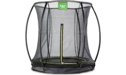 Trampolina naziemna EXIT Silhouette ø183 cm z siatką ochronną, czarna