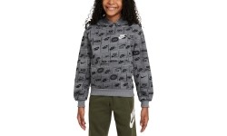 Nike bluza dla młodzieży K NSW Club FT Hdy AOP szara FN8741 084