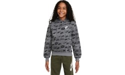 Nike bluza dla młodzieży K NSW Club FT Hdy AOP szara FN8741 084