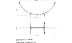 Hamak ze stojakiem Marbo Sport MO-011, duży