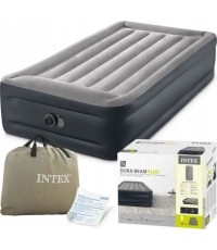 Materac dmuchany jednoosobowy 191x99x42 cm z wbudowaną pompką elektryczną INTEX 64132
