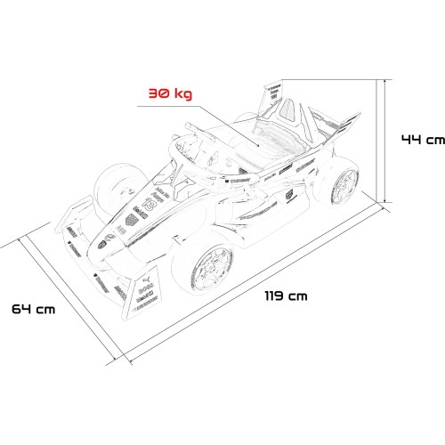 Pojazd elektryczny Porsche Formula E, czerwony