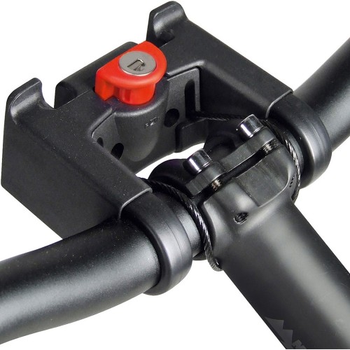 Uchwyt koszyka na kierownicę Rixen & Kaul KLICKfix z zamkiem, 22-26 mm