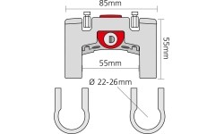 Uchwyt koszyka na kierownicę Rixen & Kaul KLICKfix z zamkiem, 22-26 mm