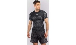 Rashguard z krótkim rękawem Venum Midnight Fury – czarny/szary/srebrny