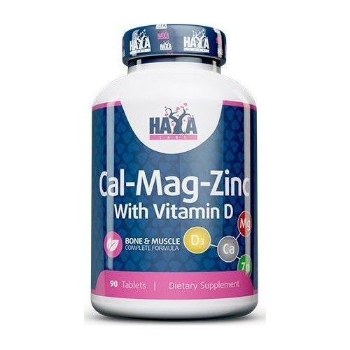 Haya Labs Calcium Magnesium & Zinc with Vitamin D 90 tab. (wapń, magnez, cynk, witamina D)