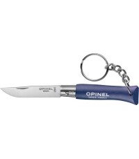Opinel peilis Nr.4 buko rankena su pakabuku raktams - Tamsiai mėlyna