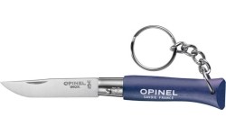 Opinel peilis Nr.4 buko rankena su pakabuku raktams - Tamsiai mėlyna