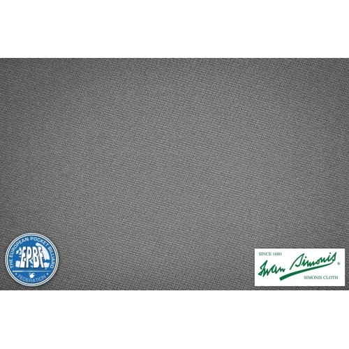 Billiard Cloth Simonis 760, 195 cm, grey