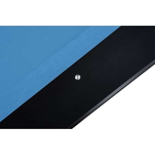 Billiard Table, Pool, Rasson Victory III, Black, CLUB pocket size, 9 ft., Simonis 760 blue green