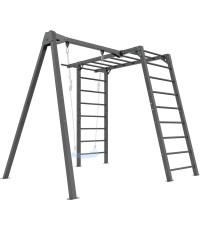 Drabinka PREMIUM MO-016 + huśtawka 1-stanowiskowa PREMIUM do drabinki MO-017 - Marbo Sport