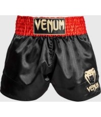 Spodenki Muay Thai Venum Classic, czerwono-czarno-złote
