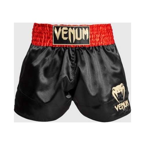 Spodenki Muay Thai Venum Classic, czerwono-czarno-złote
