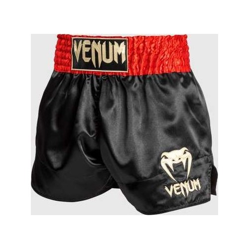 Spodenki Muay Thai Venum Classic, czerwono-czarno-złote