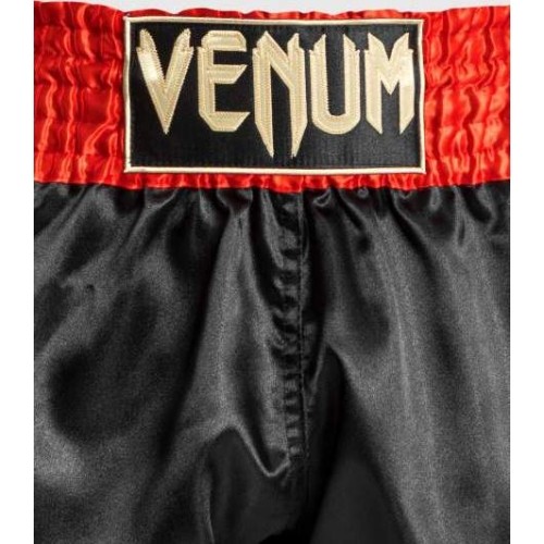 Spodenki Muay Thai Venum Classic, czerwono-czarno-złote