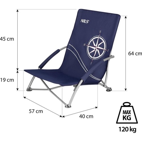 NC3035 DARK-BLUE BEACH CHAIR NILS