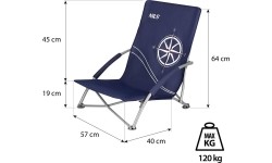 NC3035 DARK-BLUE BEACH CHAIR NILS
