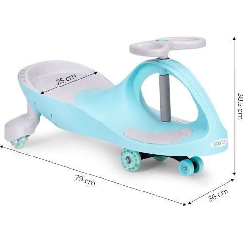 Grawitacyjny pojazd dla dzieci z kołami LED niebieski ECOTOYS