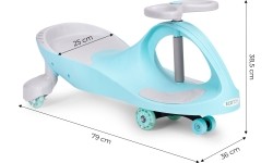 Grawitacyjny pojazd dla dzieci z kołami LED niebieski ECOTOYS