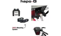 Torba rowerowa na kierownicę BONIN HAPO-G E-Bike // z uchwytem Quick-Release, metalowa (czarna)