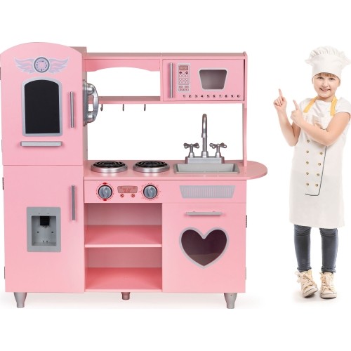 Duża drewniana kuchnia dla dzieci efekty dźwiękowe Eco Toys