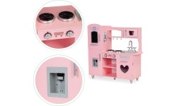 Duża drewniana kuchnia dla dzieci Eco Toys z efektami dźwiękowymi