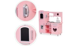 Duża drewniana kuchnia dla dzieci Eco Toys z efektami dźwiękowymi