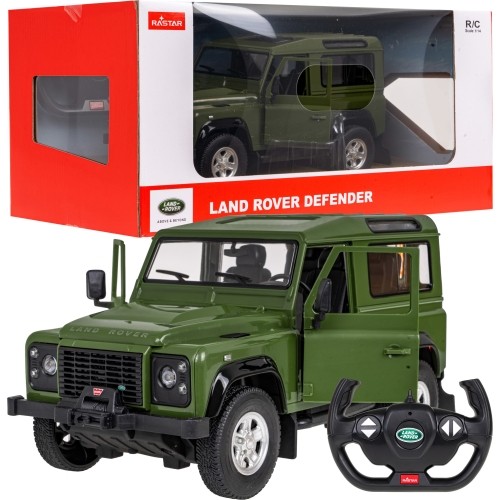 Samochód zdalnie sterowany Land Rover Defender 1:14 RASTAR zielony