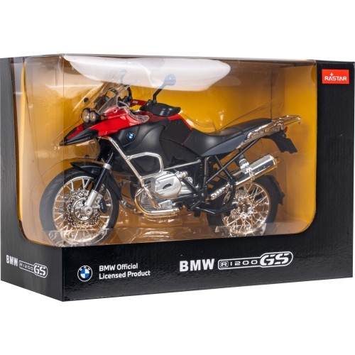 Metalowy motocykl BMW R1200GS 1:9 RASTAR czerwony