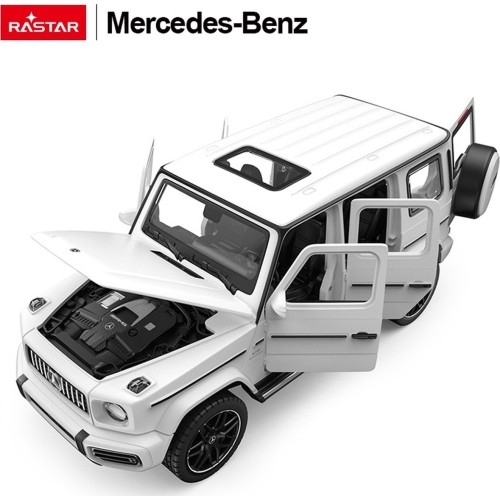 Metalowy samochód 1/32 Mercedes-Benz AMG G63 z dźwiękiem biały RASTAR
