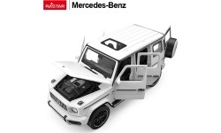 Metalowy samochód 1/32 Mercedes-Benz AMG G63 z dźwiękiem biały RASTAR