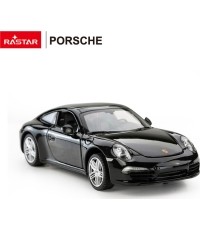 Metalowy samochód 1:24 Porsche 911, czarny, RASTAR