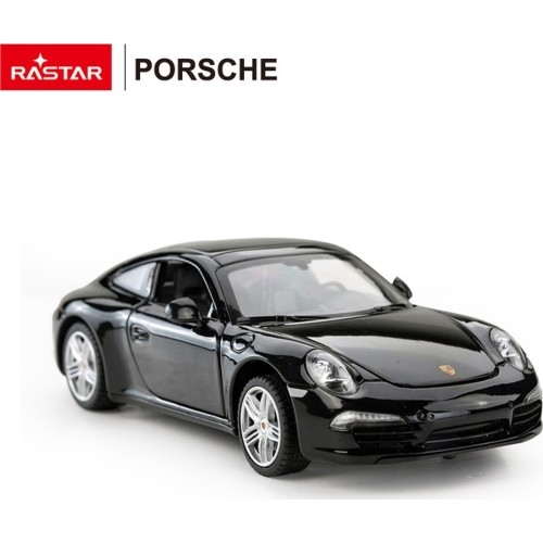 Metalowy samochód 1:24 Porsche 911, czarny, RASTAR