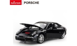 Metalowy samochód 1:24 Porsche 911, czarny, RASTAR
