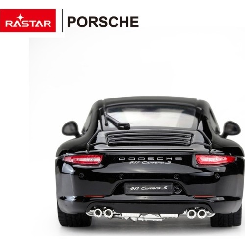 Metalowy samochód 1:24 Porsche 911, czarny, RASTAR