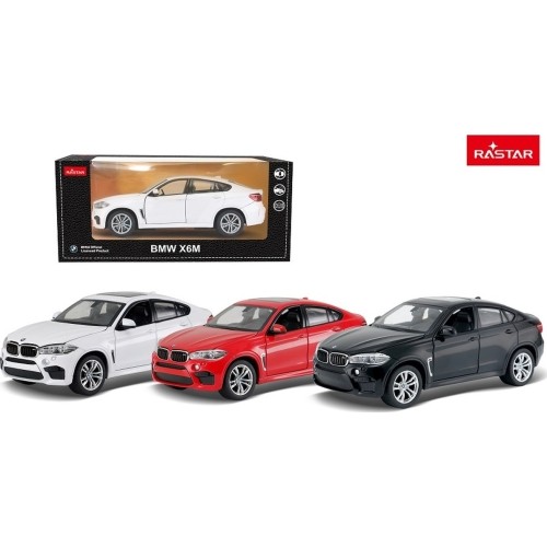 Metalowy samochód 1:24 BMW X6M czerwony RASTAR